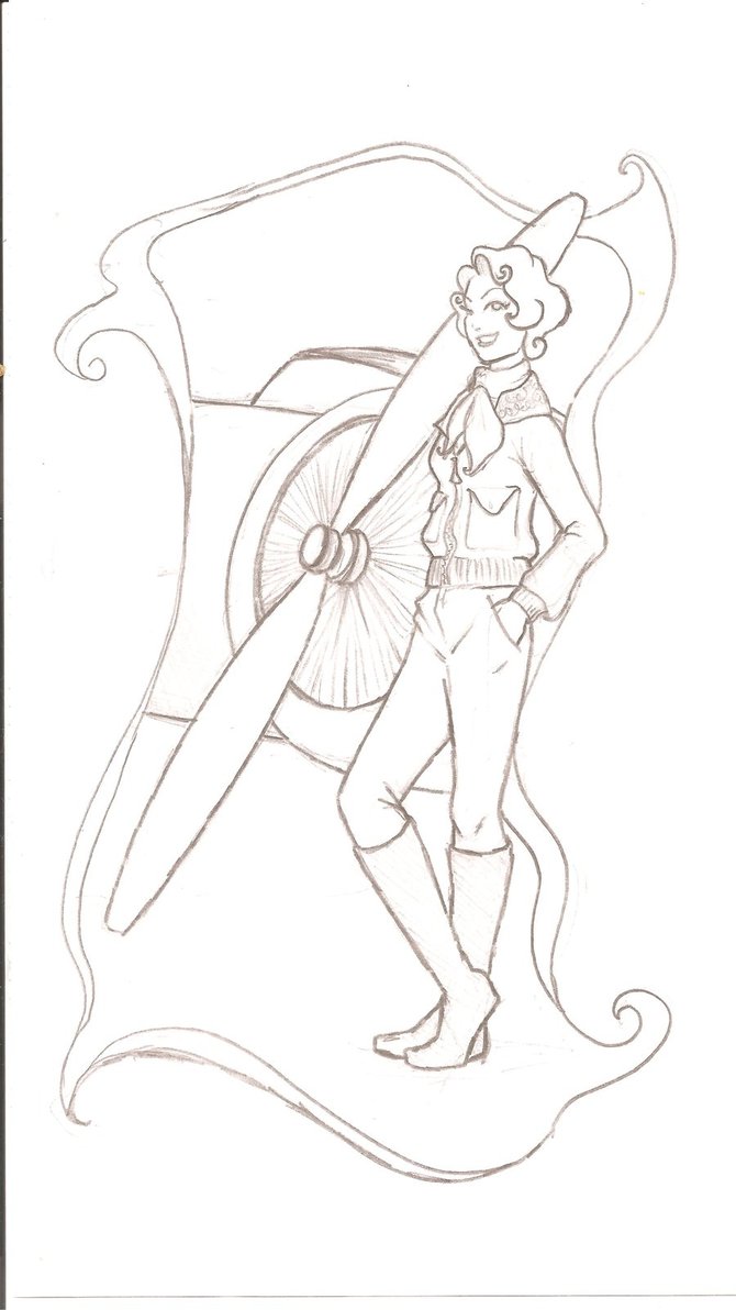 670x1192 Amelia Earhart By Lepommier