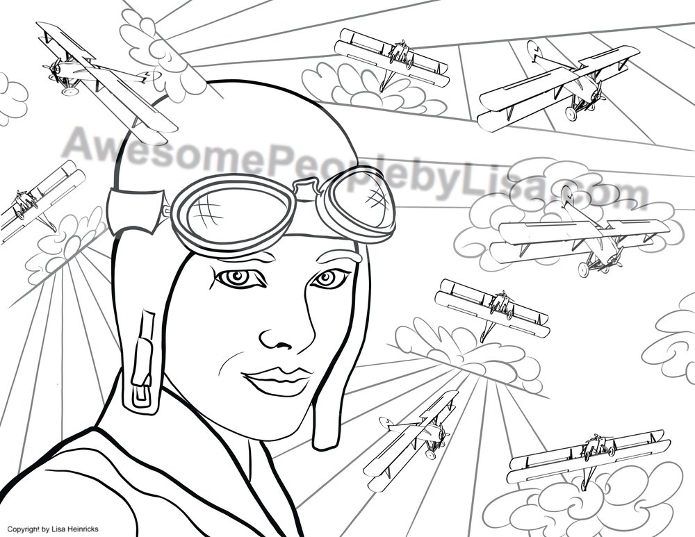 Amelia Earhart Drawing at GetDrawings | Free download