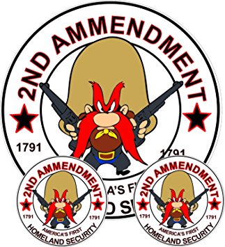 323x355 Yosemite Sam Second Amendment Sticker Pack Includes 1