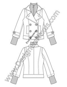 236x305 Adobe Illustrator Flat Fashion Sketch Templates