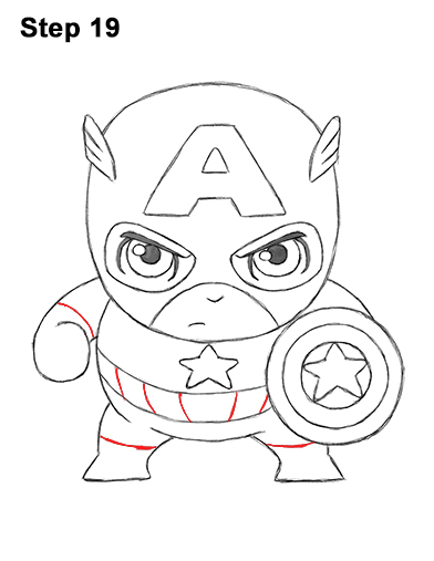392x507 How To Draw Captain America (Mini)