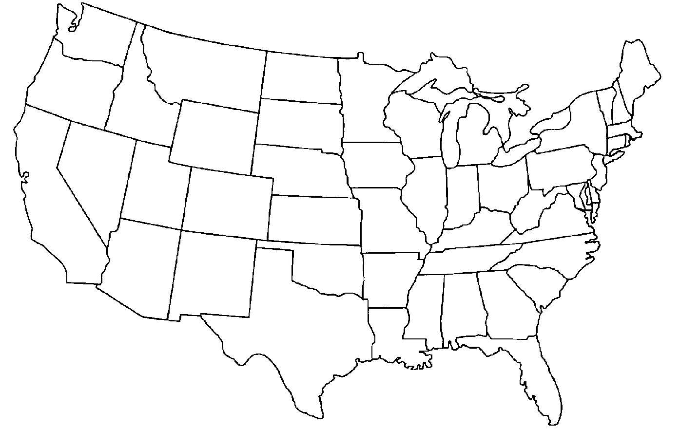 1395x881 How To Draw A Map Of The Us 554455
