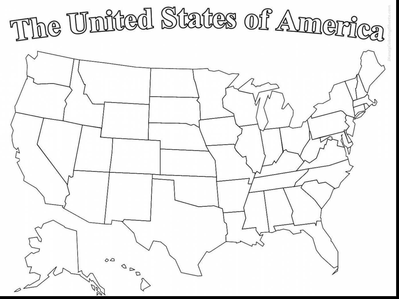 1392x1045 Wonderful United States Of America Map Coloring Page With Us Map