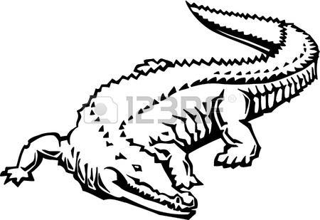 450x309 Crocodile Hunting Fish On The Water Royalty Free Cliparts, Vectors