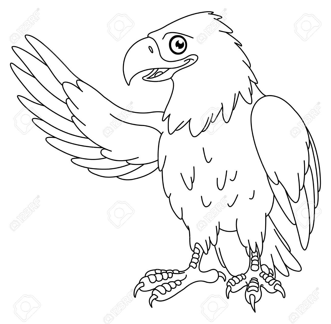 1300x1270 Outlined American Bald Eagle Royalty Free Cliparts, Vectors,