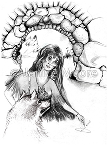 221x300 Anazazi Wolf Cave, Hidden Pictures In Native American Art Drawing