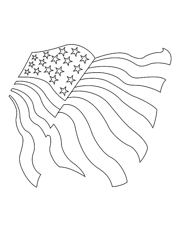 600x790 Drawing American Flag For Independence Day Coloring Pages