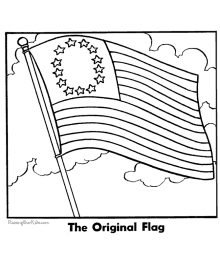 American Flag Line Drawing