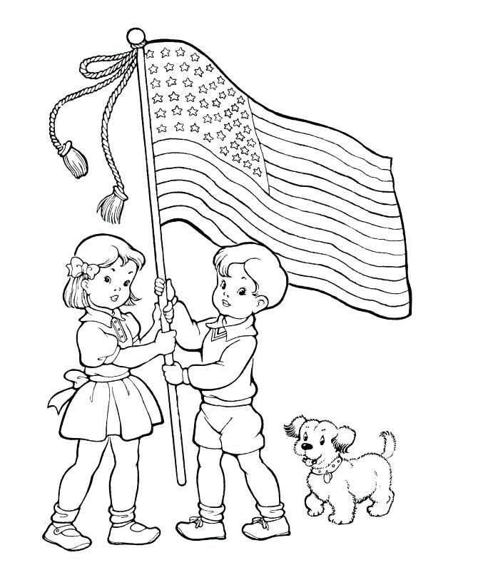 670x820 Printable American Flag Coloring Page Pin Drawn Flag Colouring