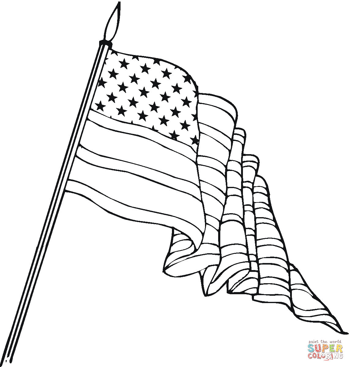 1144x1200 Usa Flag Coloring Page Free Printable Coloring Pages
