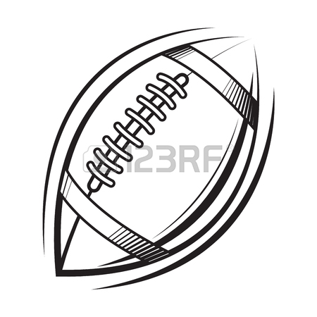 450x450 American Football Ball Icon Emblem Illustration. Vector Tattoo