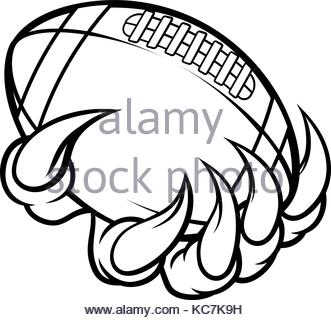331x320 Hand Holding American Football Ball Stock Vector Art
