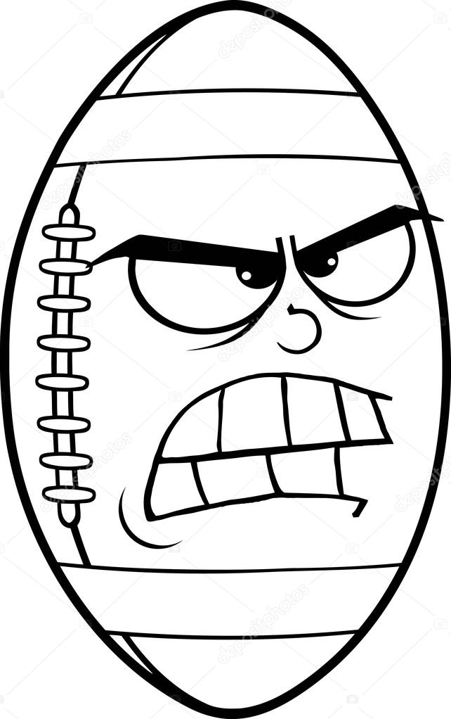 642x1022 Angry American Football Ball Stock Vector Hittoon