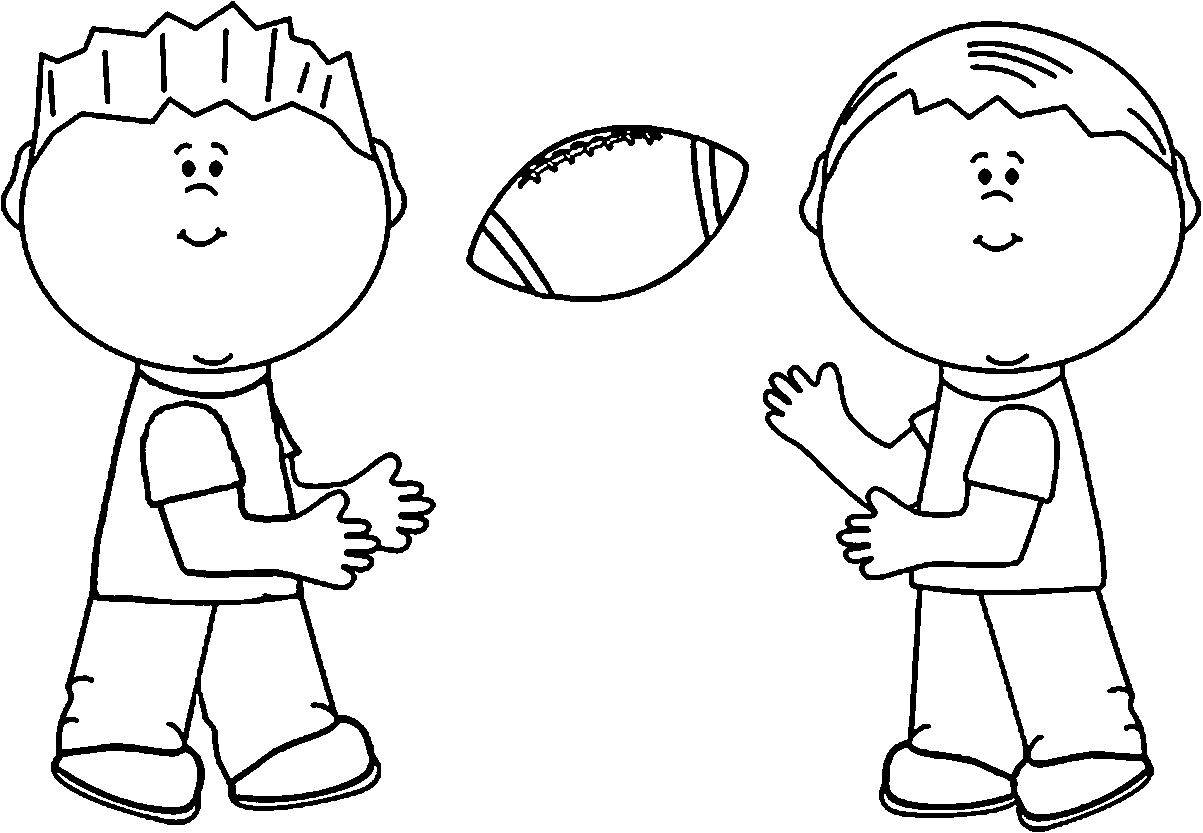 1203x833 Kids Playing American Football Coloring Page Wecoloringpage
