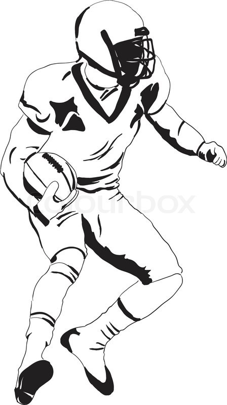 448x800 Player In American Football Stock Vector Colourbox