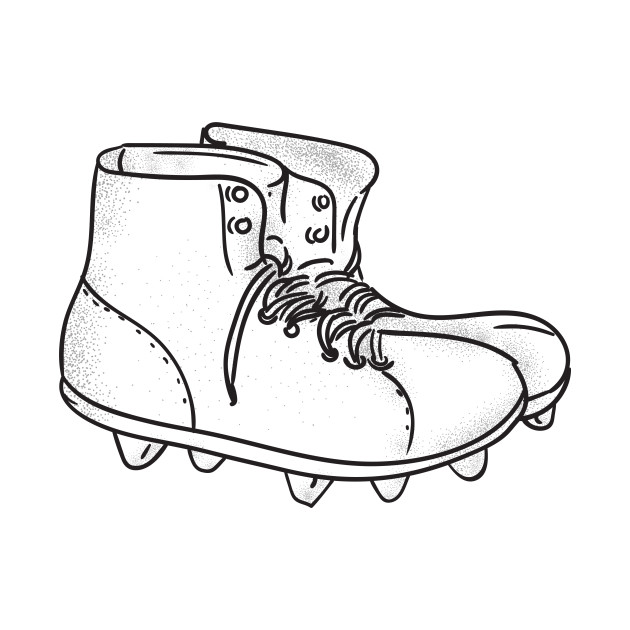 630x630 Vintage American Football Boots Drawing