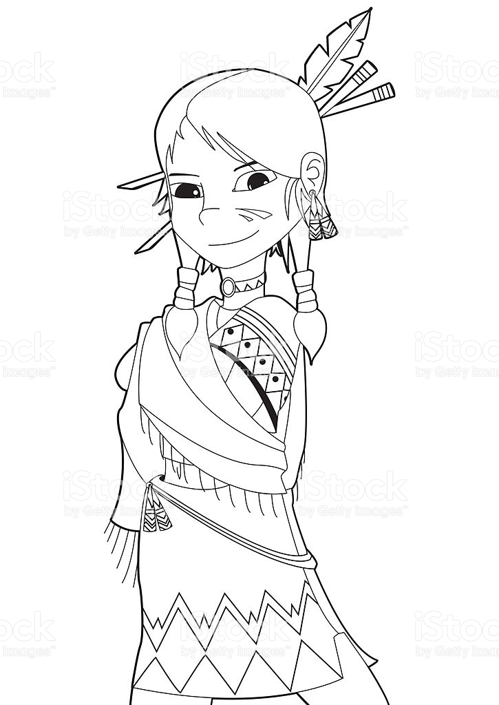 725x1024 Native American Clipart For Kids Black And White