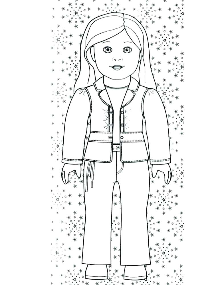 750x1000 American Girl Coloring Pages Amazing Free Printable Girl Doll