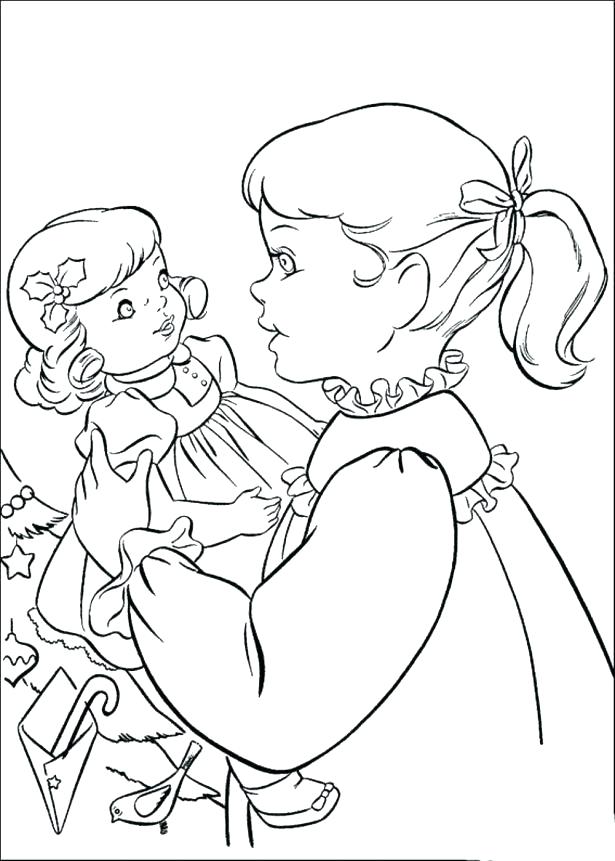 615x861 American Girl Coloring Pages To Print Doll Coloring Pictures Free