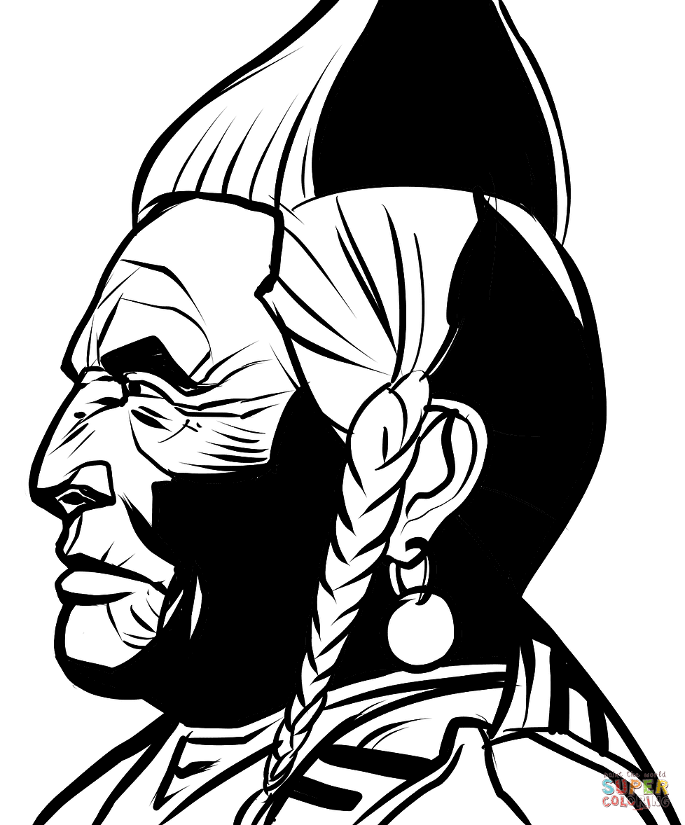 978x1178 Native American Indian Chief Coloring Page Free Printable
