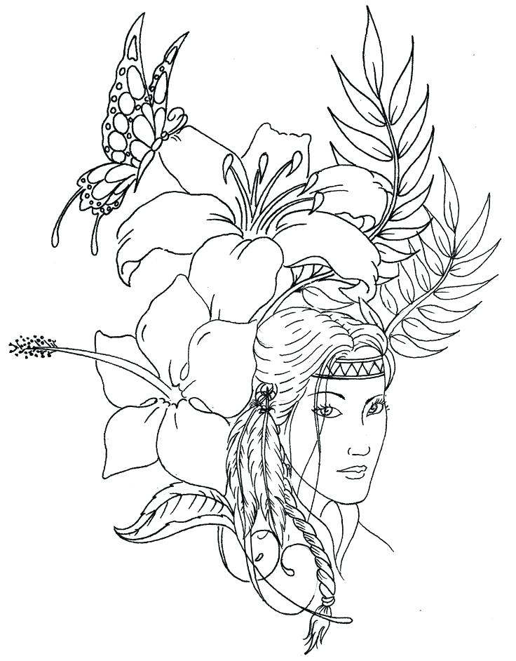 736x942 Free Native American Indian Coloring Pages