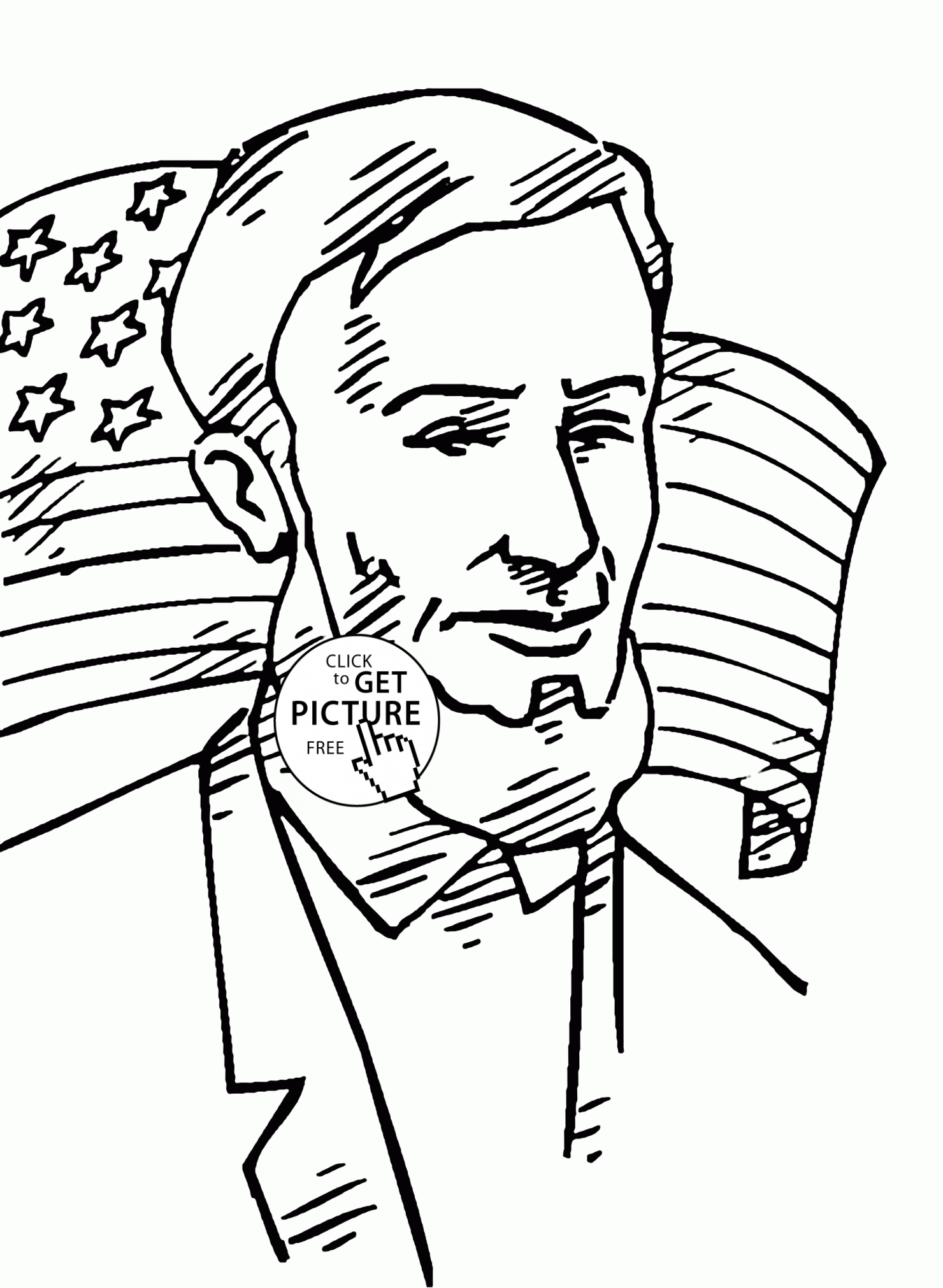 1480x2022 Lincoln And American Flag 4th Of July Coloring Page For Kids