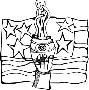 298x300 Abstract American Flag Drawings Fine Art America