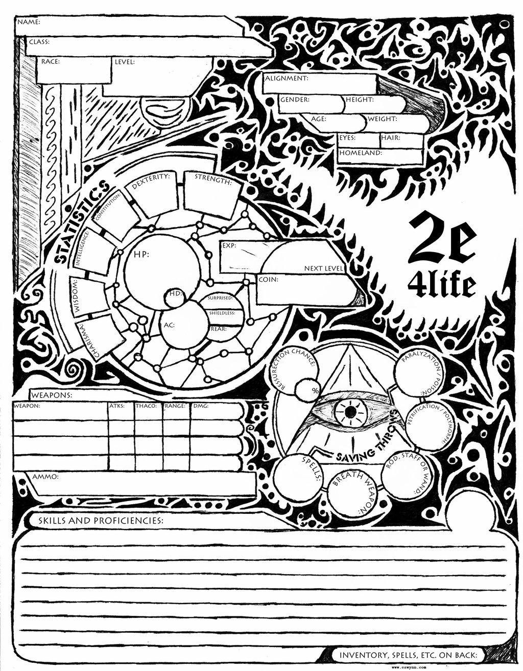 1024x1315 Dungeons And Dragons Character Sheet By Durkee341