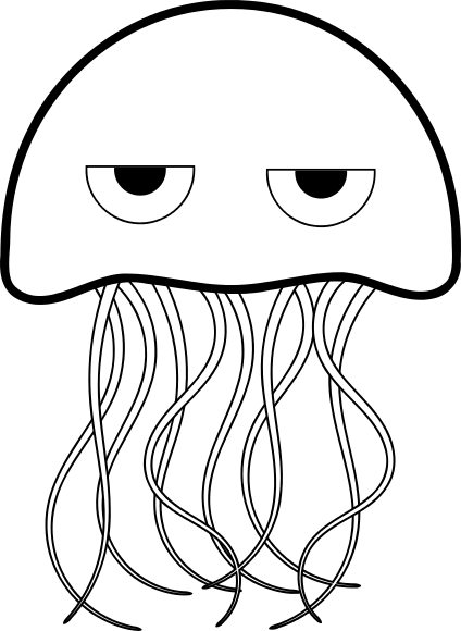 424x580 Jellyfish Outline
