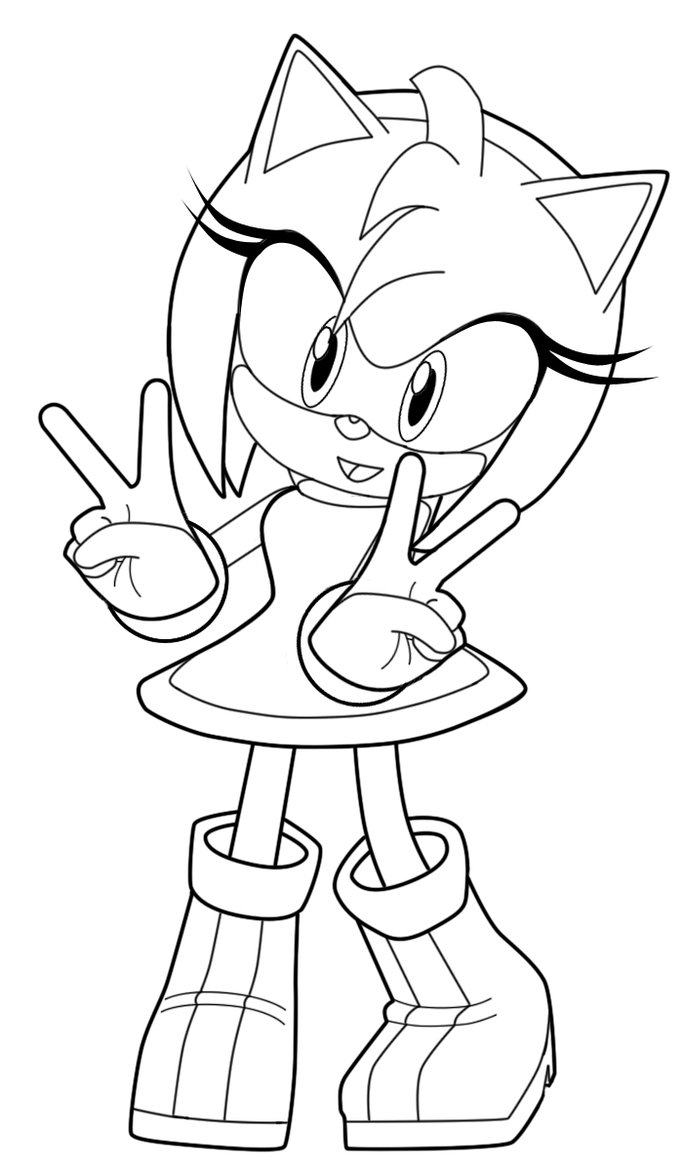 683x1171 Amy Sonic Heroes Pose Wip By Angrysonicgamer