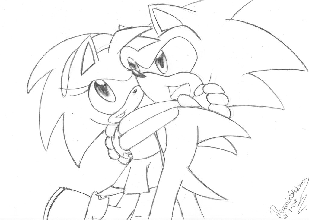 1024x730 Sonic And Amy In Child Moment. By Phoenixsalover
