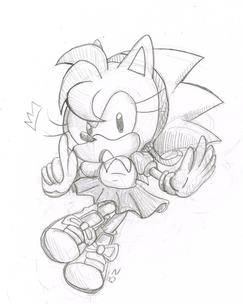 1024x1282 Classic Amy Rose ( Free Colored ) By Omiza Zu