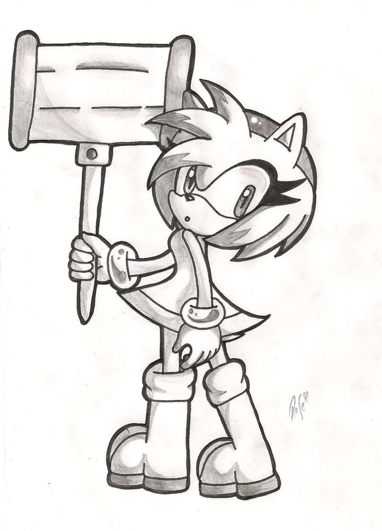 758x1054 Ohs Amy Rose And The Hammer By Lightning Scraps