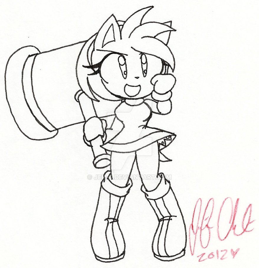 Amy Rose Drawing at GetDrawings | Free download