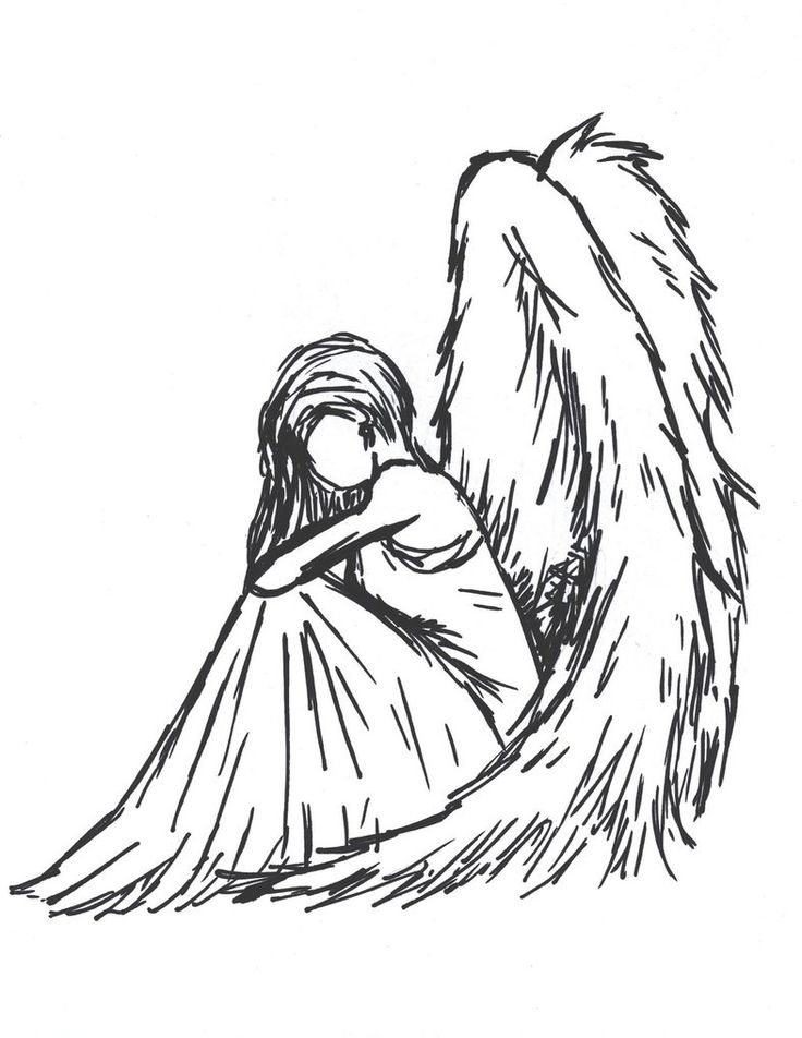 736x952 Gallery Simple Drawing Of An Angel,