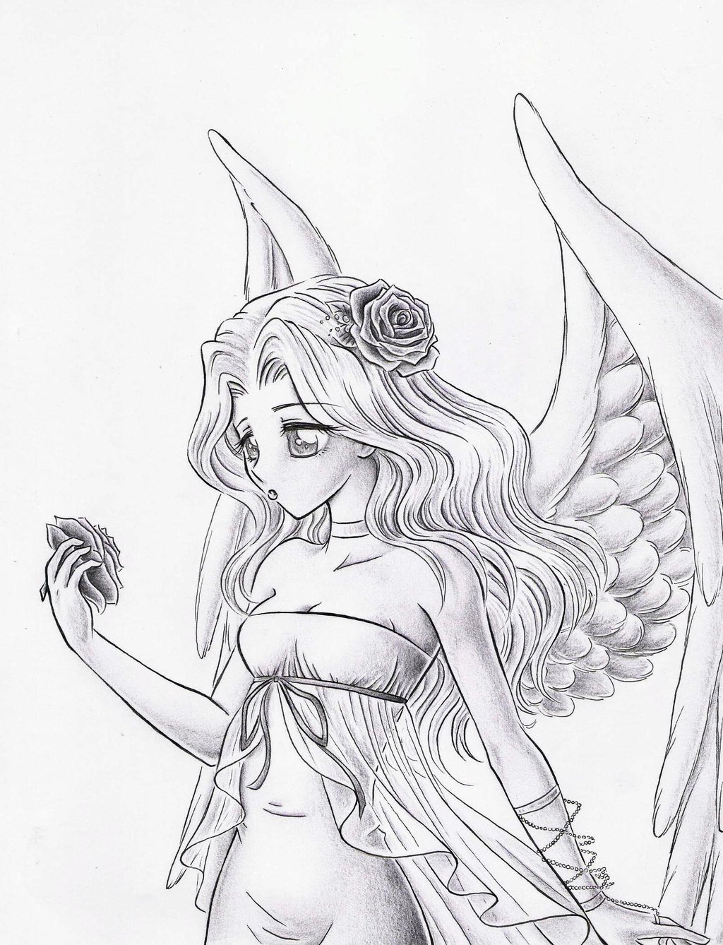 1024x1338 White Angel Sketch By Dayserosi