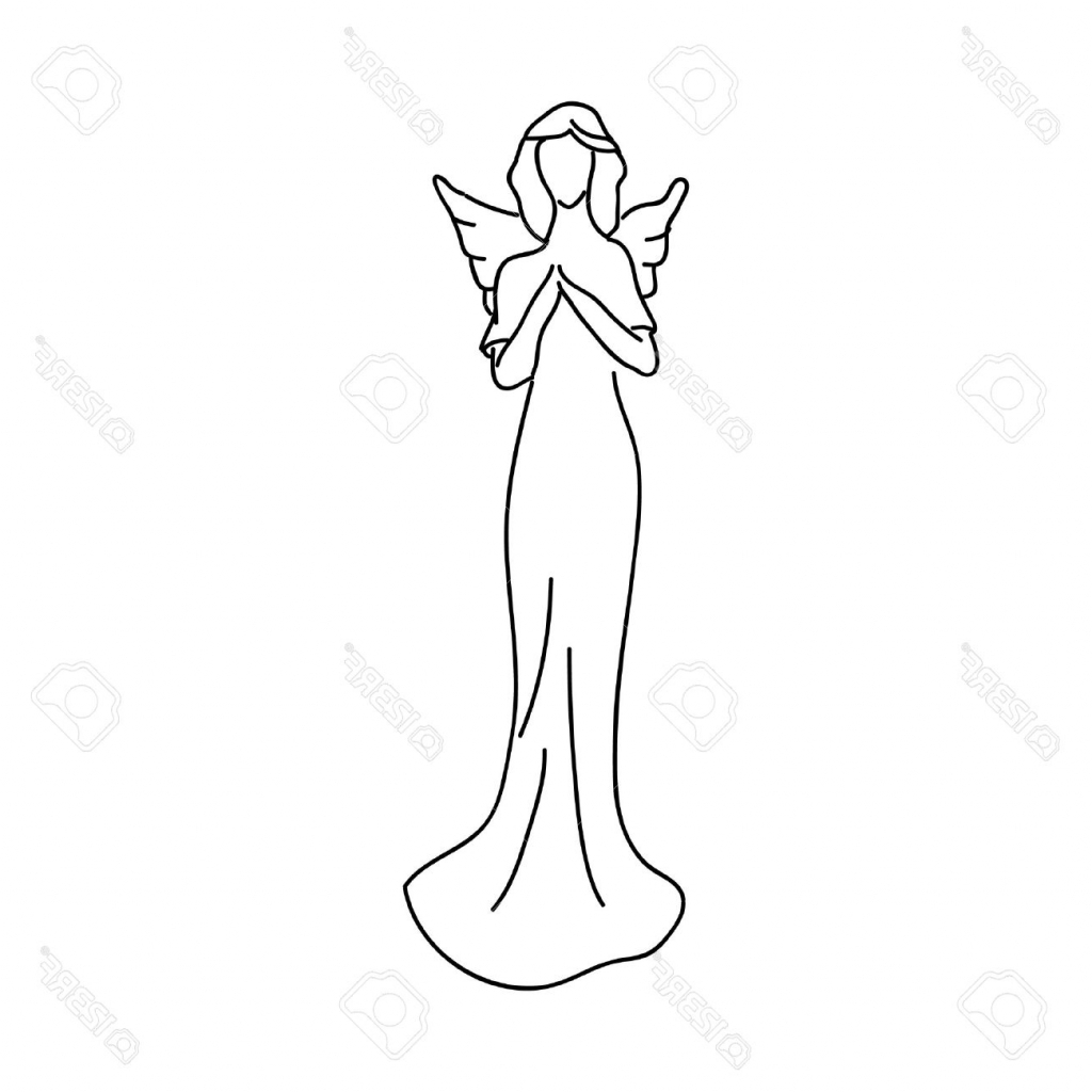 1024x1024 Drawing Of An Angel