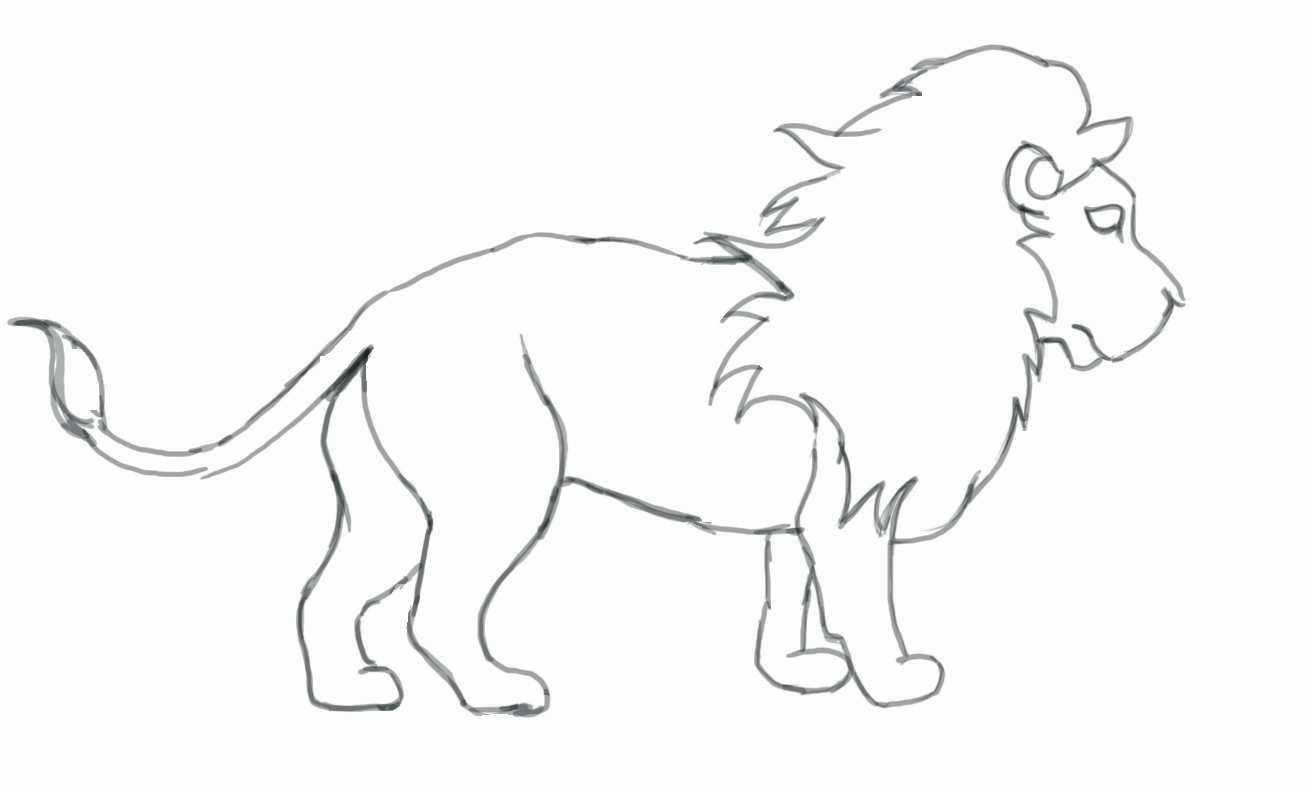 1307x791 How To Draw A Lion