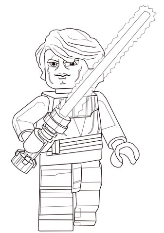 337x480 Lego Star Wars Anakin Skywalker Coloring Page Free Printable