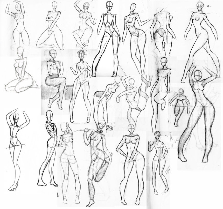 924x864 Female Anatomy Sketch