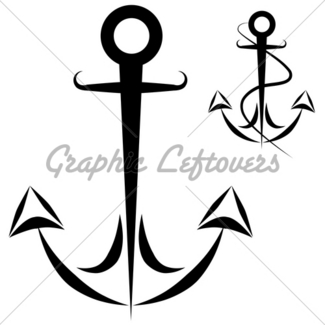 325x325 Boat Anchor Drawing Set Gl Stock Images
