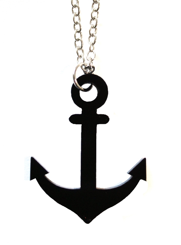 592x800 Hello Sailor Anchor Mini Chain Chain Black Outlet Kooky Gems