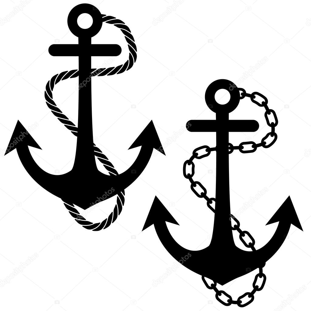 1024x1024 Anchor With Chain And Rope Stock Vector Cteconsulting