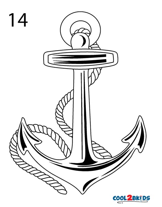 520x664 How To Draw An Anchor (Step By Step Pictures) Cool2bkids