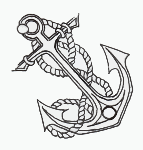500x523 Anchor Line Drawings Images
