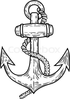 226x319 Hand Drawn Anchor On Grunge Paper Background
