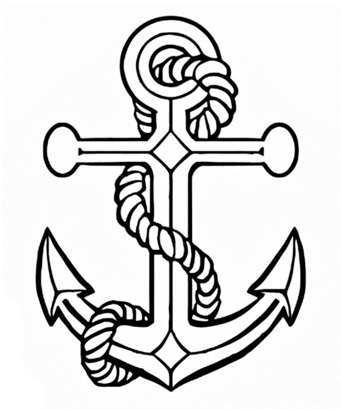668x800 Anchor Drawings For Women Images Of A Anchor Coloring Pages