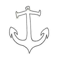 240x240 Anchor Line Drawing For Brit Bee Laura Taylor