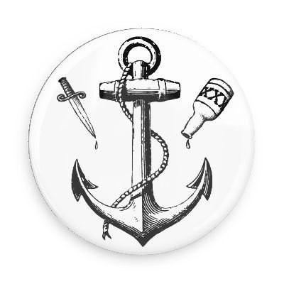 400x400 Anchors Away Pin Back Button True Jersey