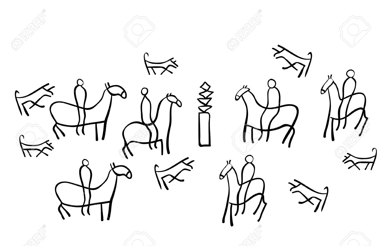 1300x838 The Figure Shows The Ancient Drawings Royalty Free Cliparts